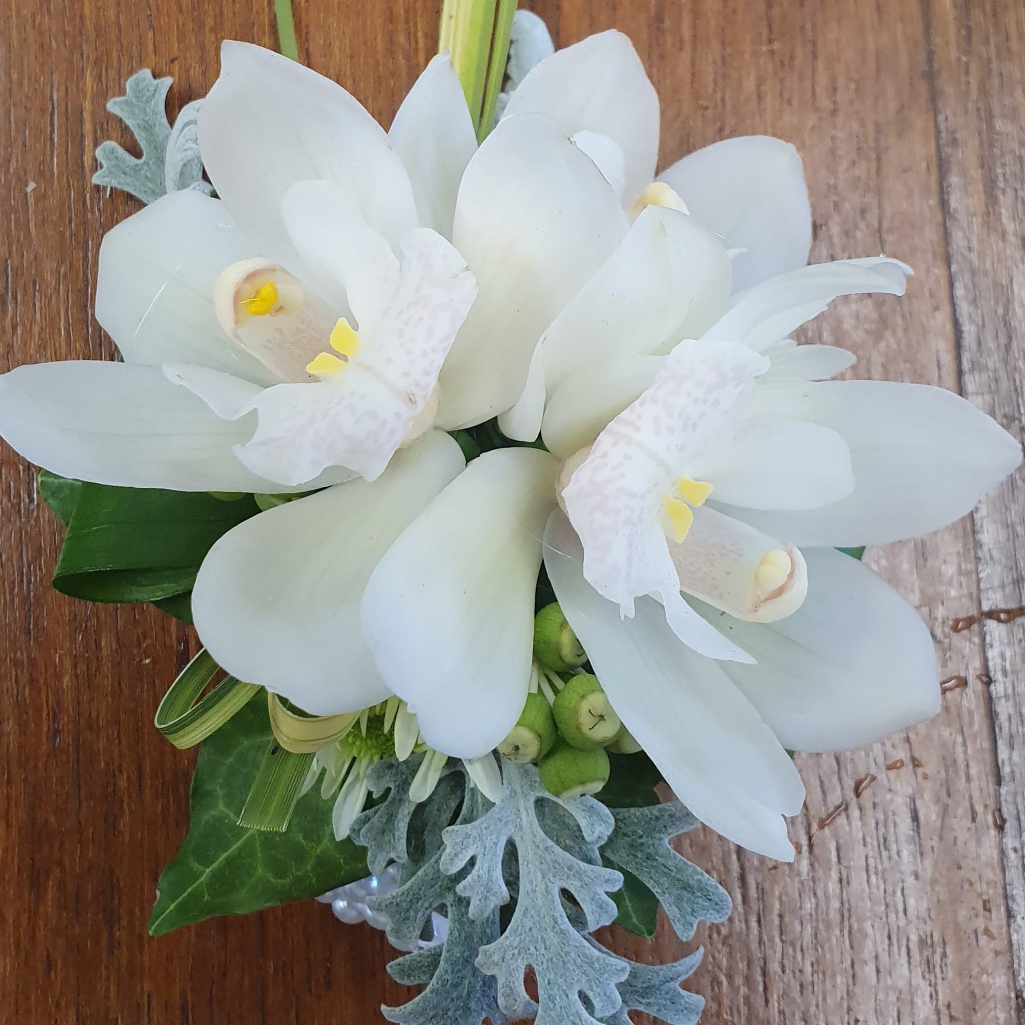 White Orchid Corsage Victoria Florists
