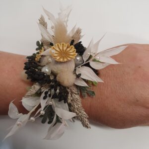 Neutral Florist Choice Dried Wrist Corsage