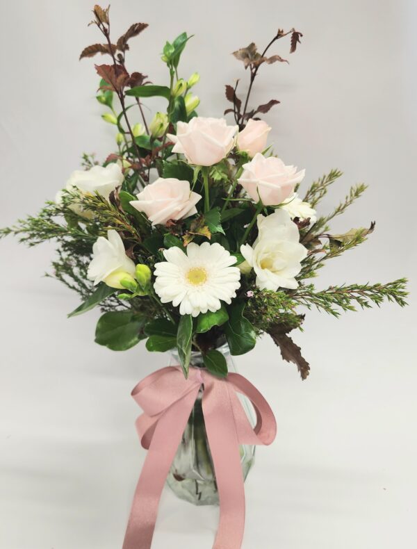Sarah - Fresh flowers in a Glass Vase