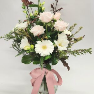 Sarah - Fresh flowers in a Glass Vase